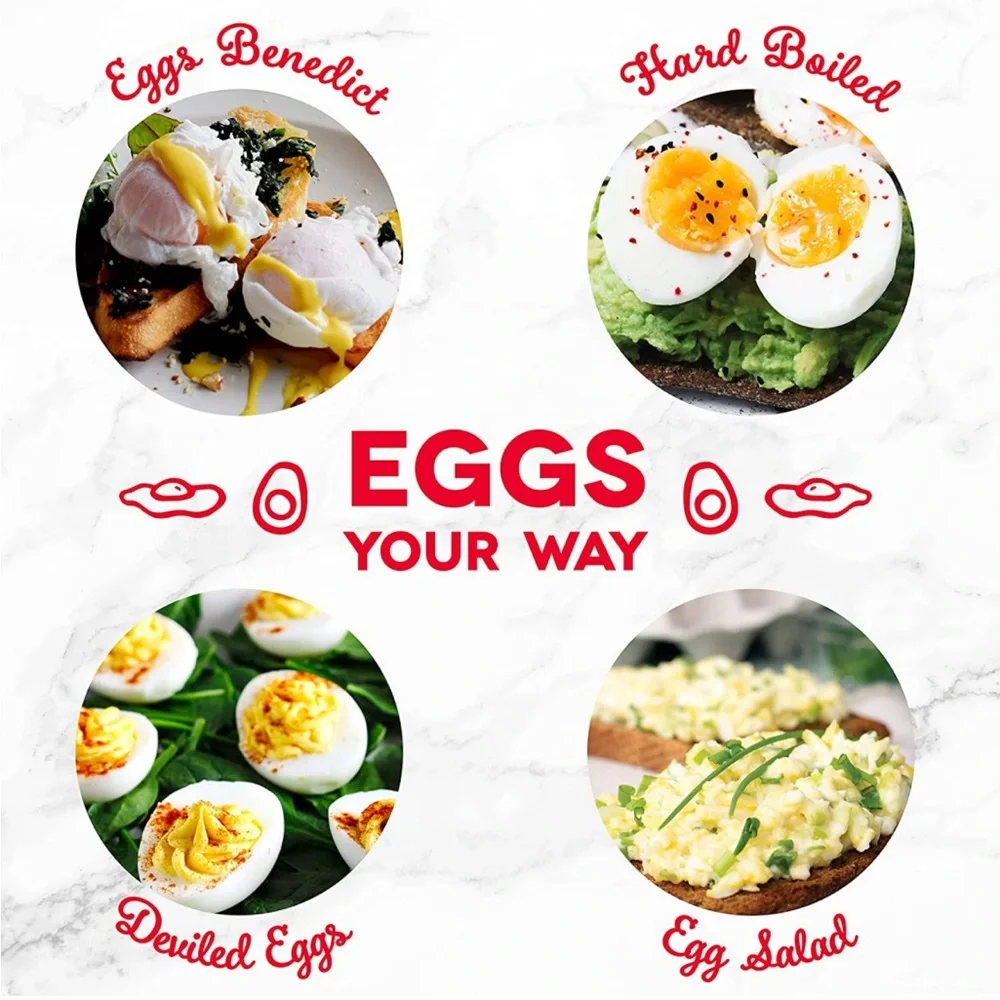 DASH Deluxe Rapid Egg Cooker for Hard Boiled, Poached, Scrambled Eggs, Omelets‎